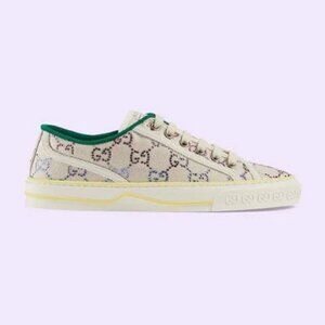 NWB Gucci GG Lame Canvas With Crystals Sneaker Sneakers 1977 Tennis 40.5 732211